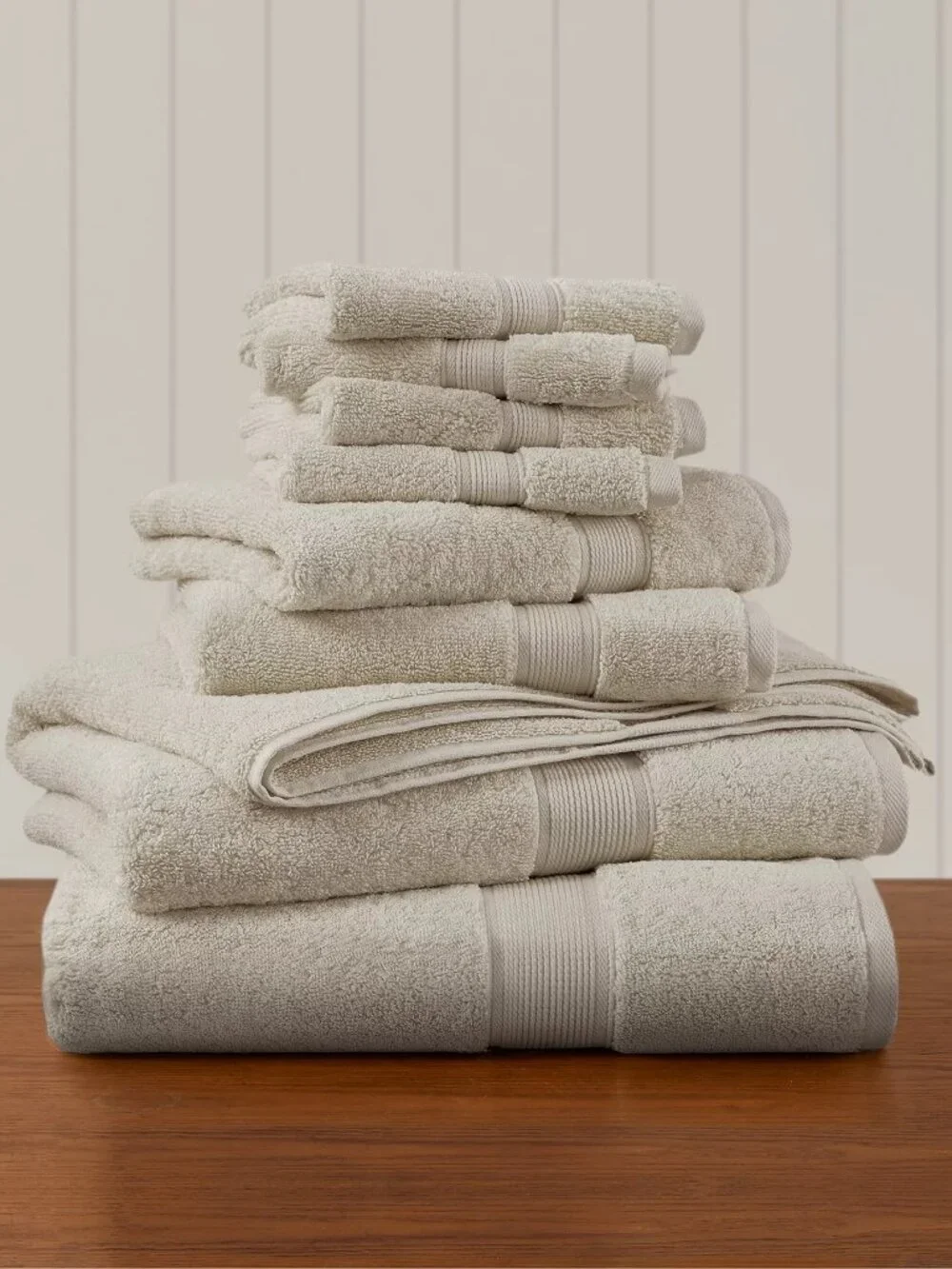 Madison Park Signature Ultra-Soft Cotton Absorbent 8-Pc. Towel Set Natutal